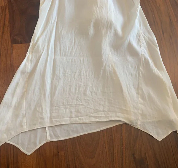 cream silk ruffled tunic - Image 11