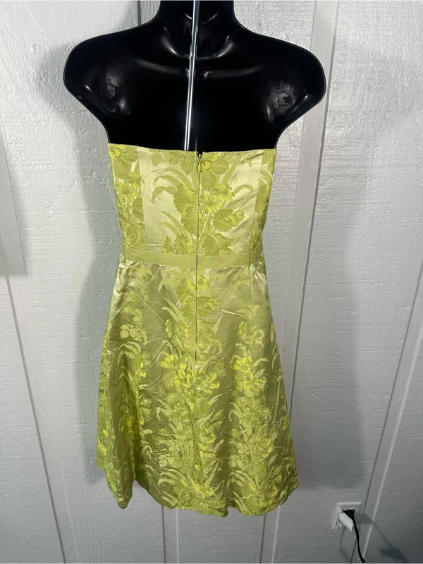 Ann Taylor Green Strapless Dress Size 4 EUC - Image 8