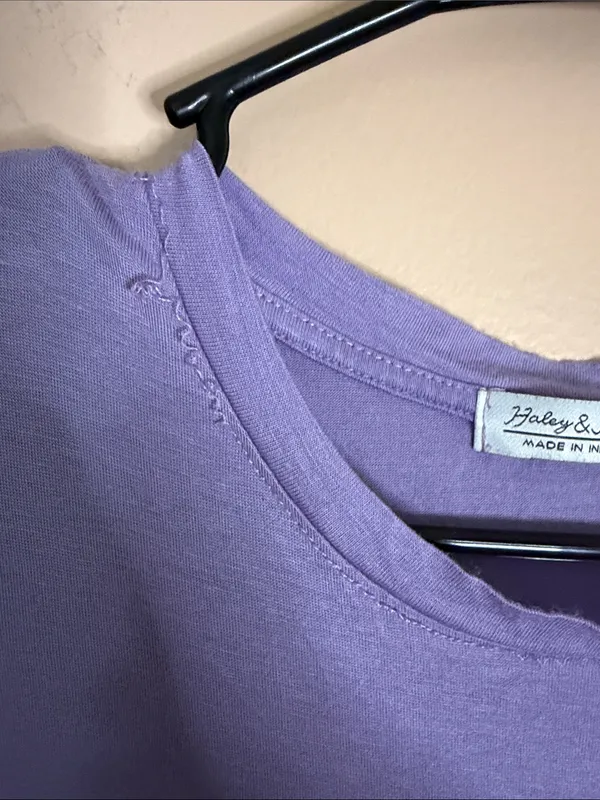 Lightweight Lavender Short Sleeve Crewneck Tee - Image 3