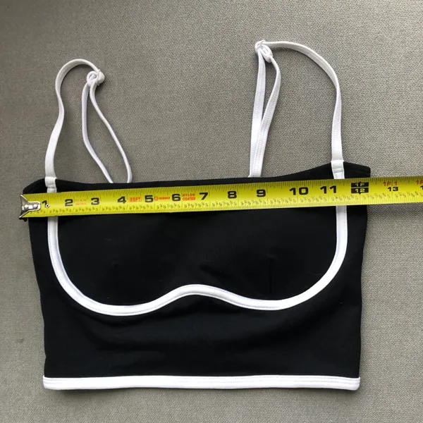 Airbrush Streamlined Bra Tank Black/White XS - Image 7