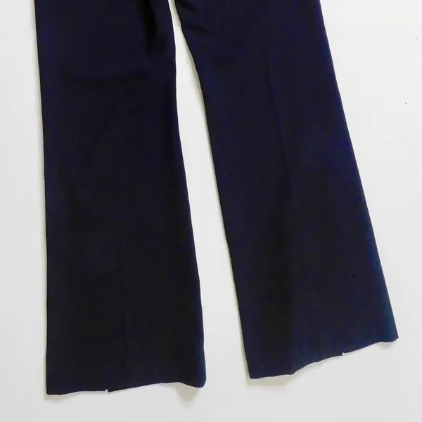 NANUSHKA Tulip Cady‎ Flared Trousers Navy Blue Solid Slit Legs Office Small - Image 11