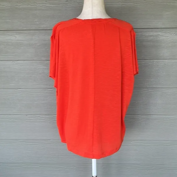 Pilcro Orange Flutter Sleeve Knit Top - Image 6