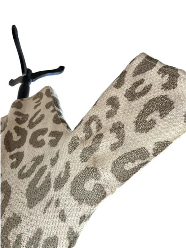 POL Olive Leopard Print Oversized V-Neck Top Cover Size M (oversized 31” PRP) - Image 6