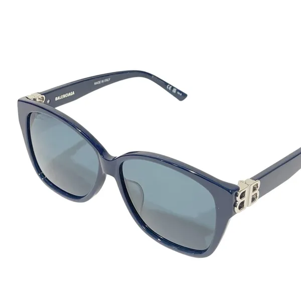 Balenciaga BB0135SA 004 WOMEN SUNGLASSES‎ BLUE Silver - Image 2