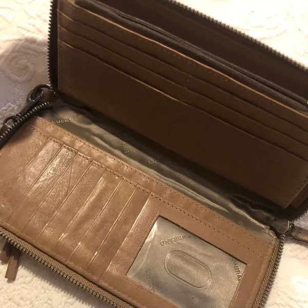 Lucky Brand British Tan Leather Long Zip-Around Wristlet Wallet - Image 5