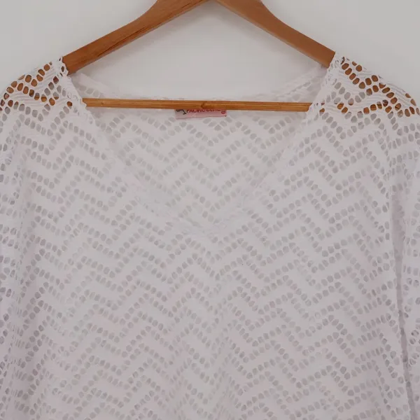Crochet Lace Swim Cover Womens Sheer Resort Beach Vacation Cruise Pool One‎ Size - Image 3