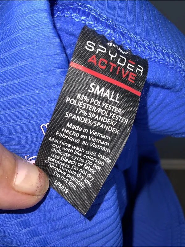 Spyder Royal Blue Ribbed Leggings Small - Image 6