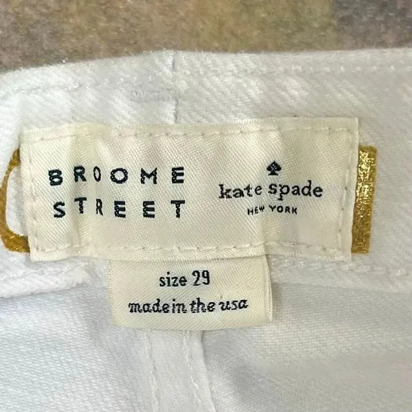 Kate Spade Broome Street White Mid Rise Straight Leg Jeans 29 - Image 11