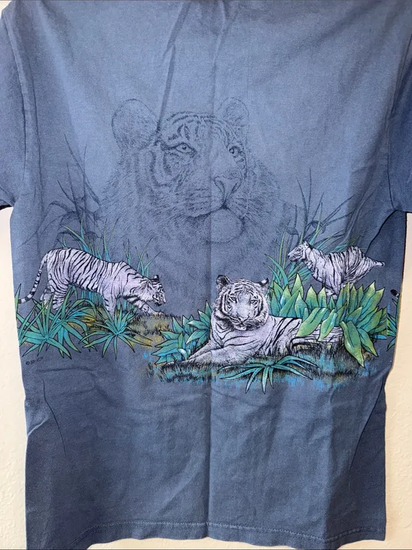 Vintage White Tiger T Shirt Van Burch & Wellford - Image 5