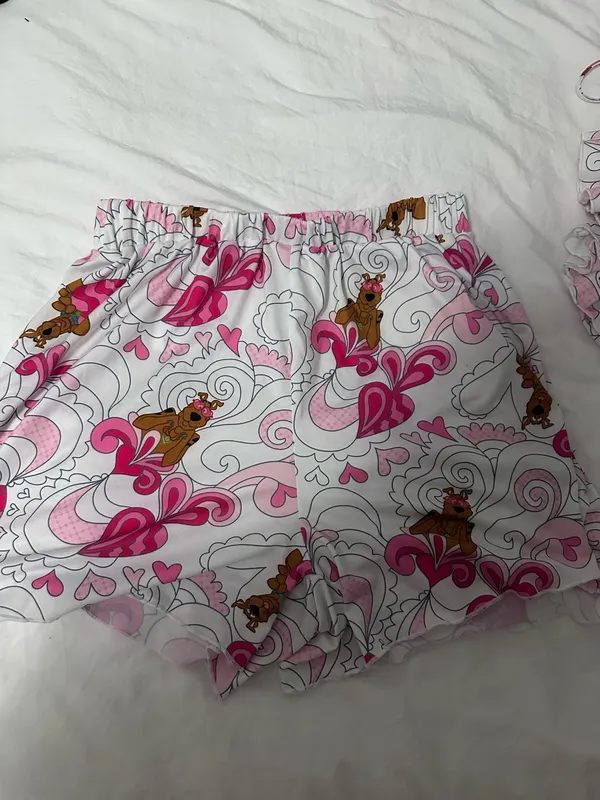 Scooby doo valentine pajama set pink hearts Size L - Image 4
