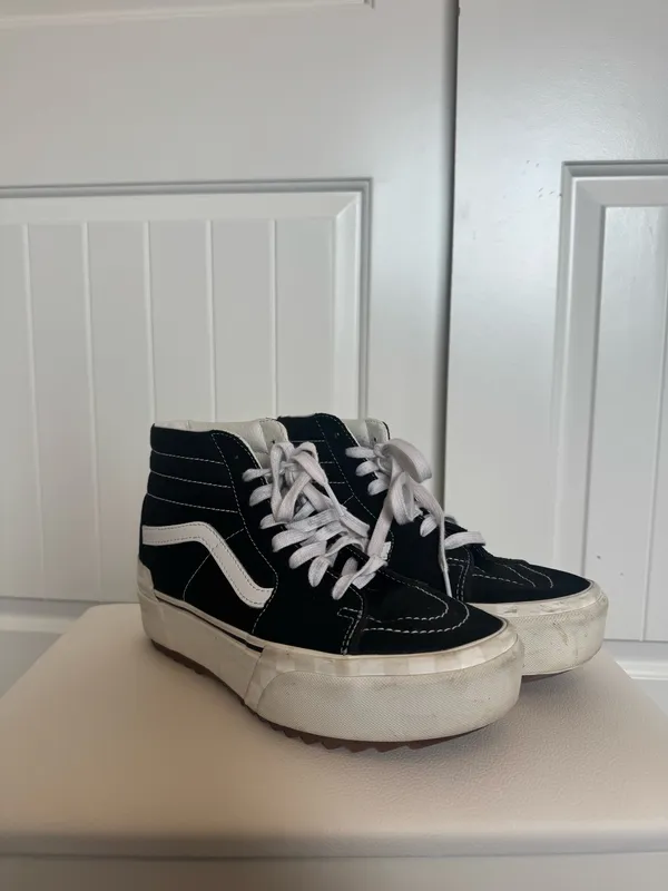 Vans High-Top Sneakers Black White - Image 3