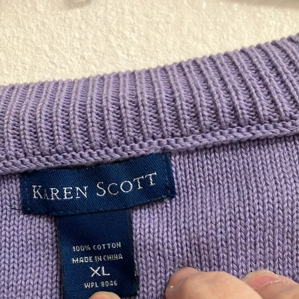 FINAL MARKDOWN Karen Scott cotton knit sweater xl - Image 3