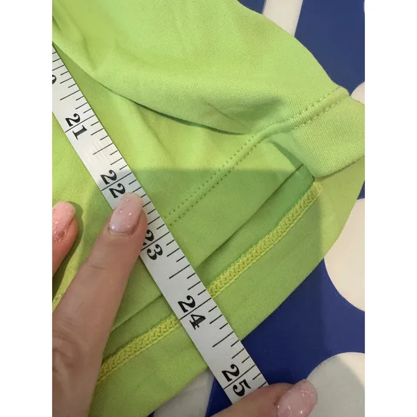 ASICS Running Shirt Women M Lime Green Short‎ Sleeve Breathable Sporty Athletic - Image 6