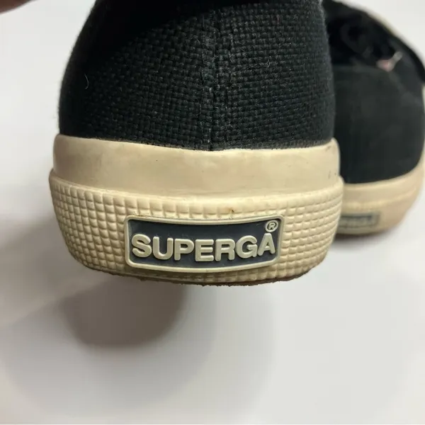 Superga black canvas sneakers unisex‎ sizing - Image 5