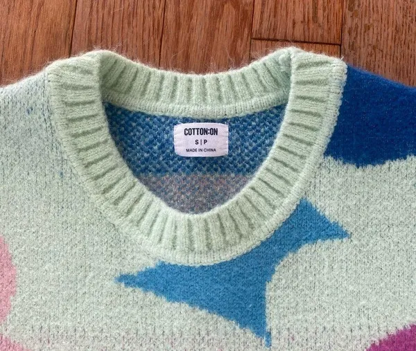 floral abstract funky Cotton On sweater - Image 3