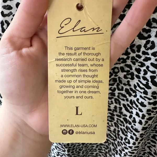 Elan cheetah print distressed tank top - Image 4