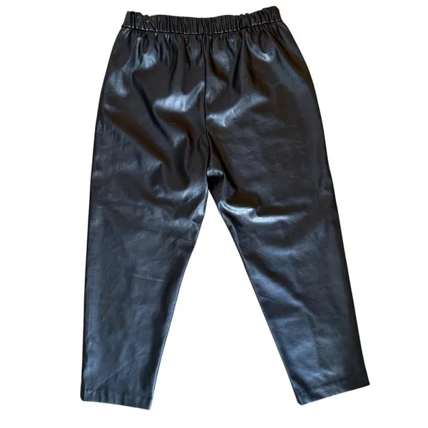GAP Petite Faux Leather Cargo Pants Black M Petite Utility Straight Leg - Image 10