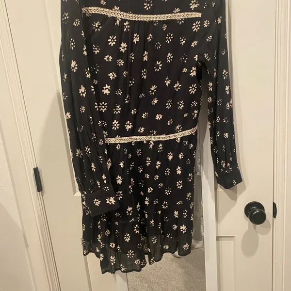 Zara black floral mini dress - Image 2