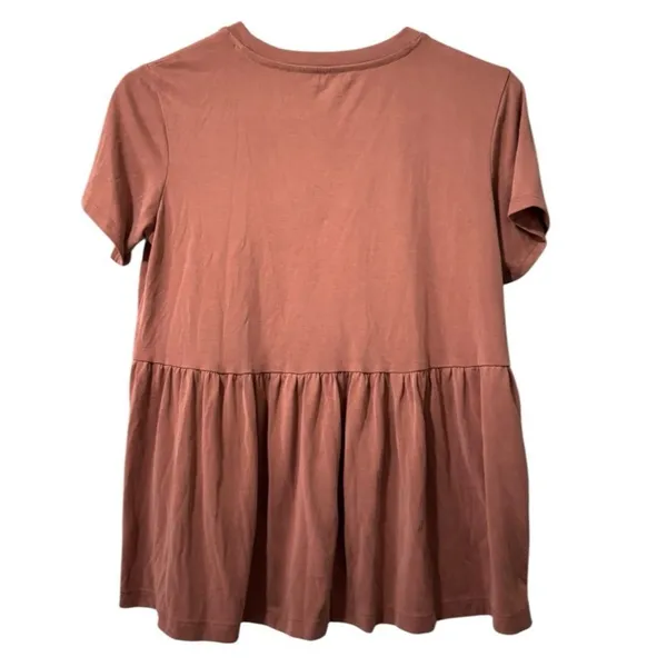 American Eagle Women Size XS Babydoll Tiered‎ Short Sleeve Shirt Stretch Flowing - Image 2