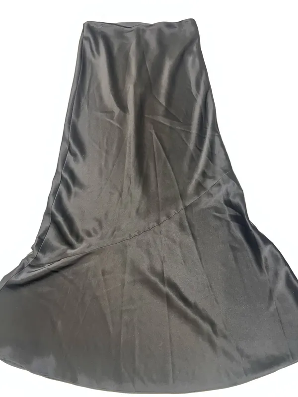 Alice + Olivia TERESE SLIP MAXI SKIRT IN BLACK - Image 7