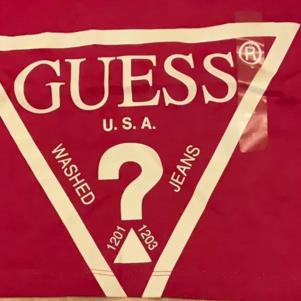 Guess Women's Active Short Sleeve Oversized Logo Cropped T-Shirt Pink Small NWT - Image 8
