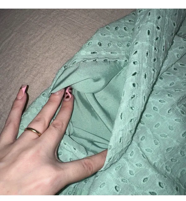Mustard Seed Eyelet Green Romper Dress - Image 7
