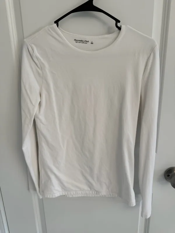 Abercrombie and Fitch White Long Sleeve Top - Image 3
