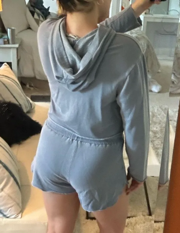 Sam and Lavi Cropped Hoodie and Shorts Set Blue - Image 4