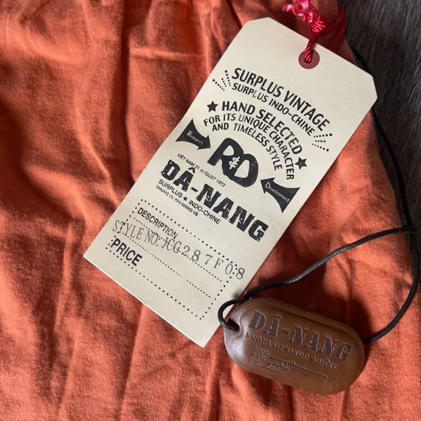 Da-Nang 100% Cotton Orange Skirt Size XS - Image 3