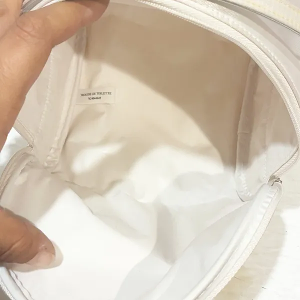 Christian Dior Beauty Vintage White Fabric Vanity‎ Makeup Cosmetic Toiletry Bag - Image 7