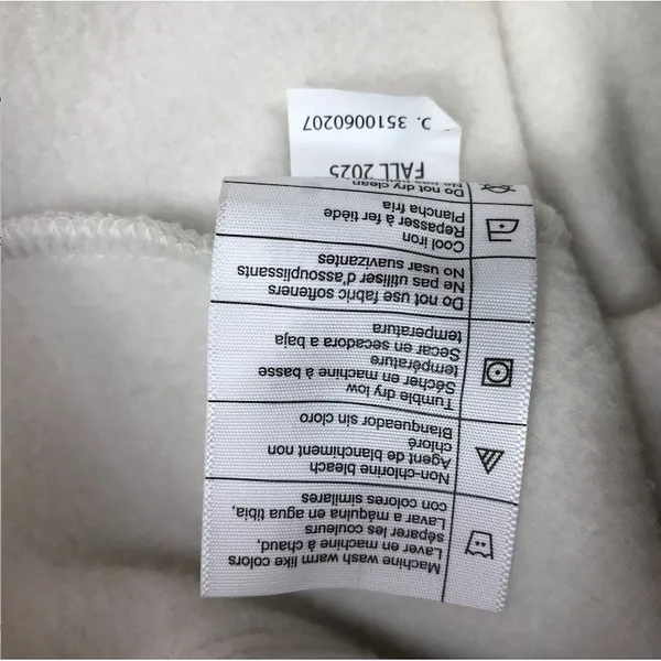 CARHARTT Relaxed-Fit Quarter-Zip Sweatshirt W's Sz M Cream Fleece Inside Cozy - Image 10