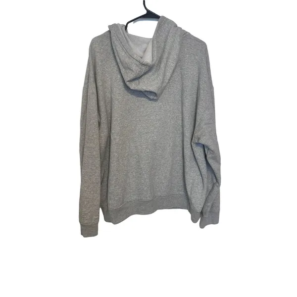 Gap Logo Relaxed Fit Zip Up Hoodie Gray Size XL - Image 6