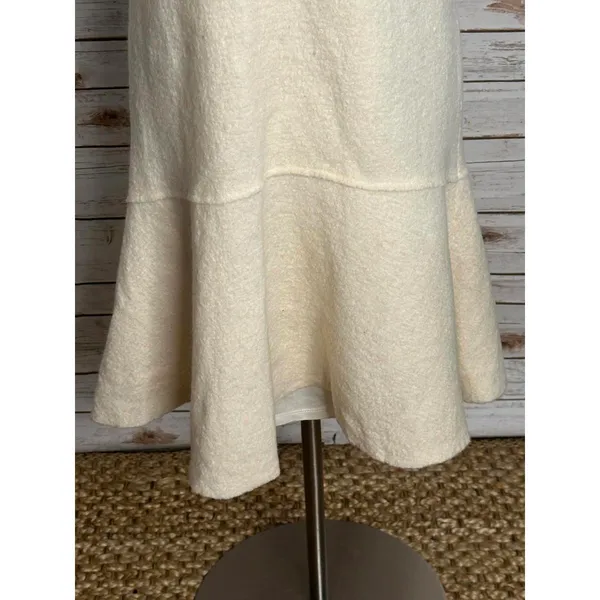 Anthropologie Knitted & Knotted cream wool sleeveless drop waist dress Small - Image 7