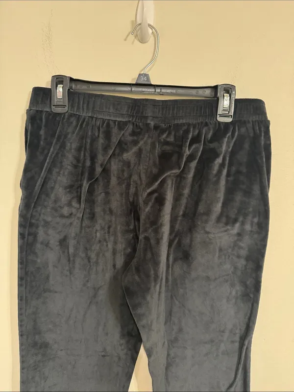Z Supply Black Mid-Rise Velour Joggers size M flaw no drawstrings - Image 4