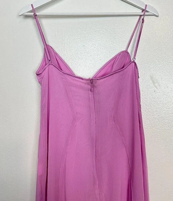 HOUSE OF CB Loren Georgette Mermaid Gown in Pink Size Medium - Image 13