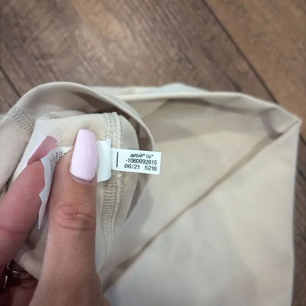 OFFLINE by Aerie OG Crop Flare Hi-Rise Leggings - Tan Beige - Women's Size XL - Image 10