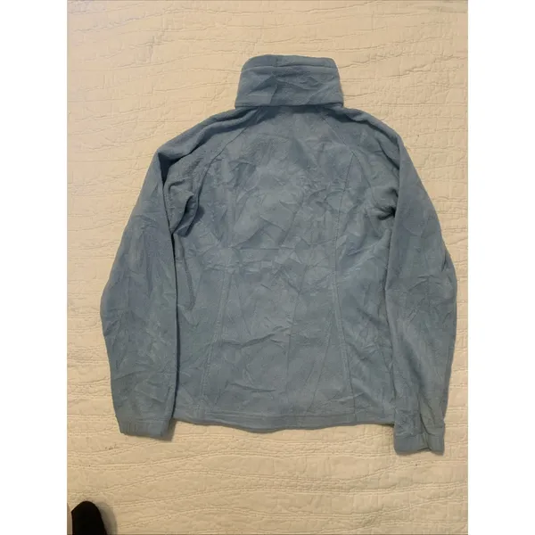 Columbia Womens Ocean Blue Fleece Jacket Full Zip Outdoor Hiking Womens Size XS - Image 3
