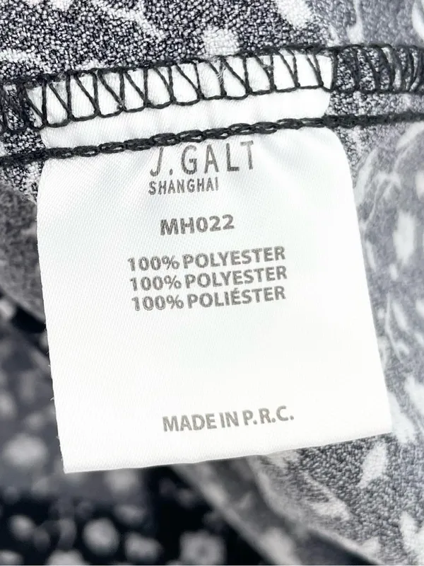 John Galt Brandy Melville Cara Mini Skirt Black White Floral Print One Size Y2K - Image 7