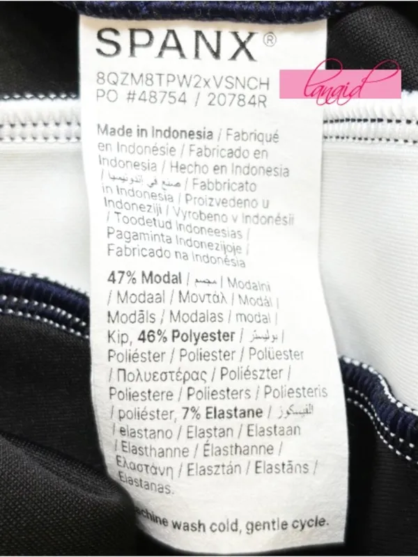 Spanx AirEssentials Striped Track Jacket Timeless Navy Zip-Up Sporty Athletic M - Image 9