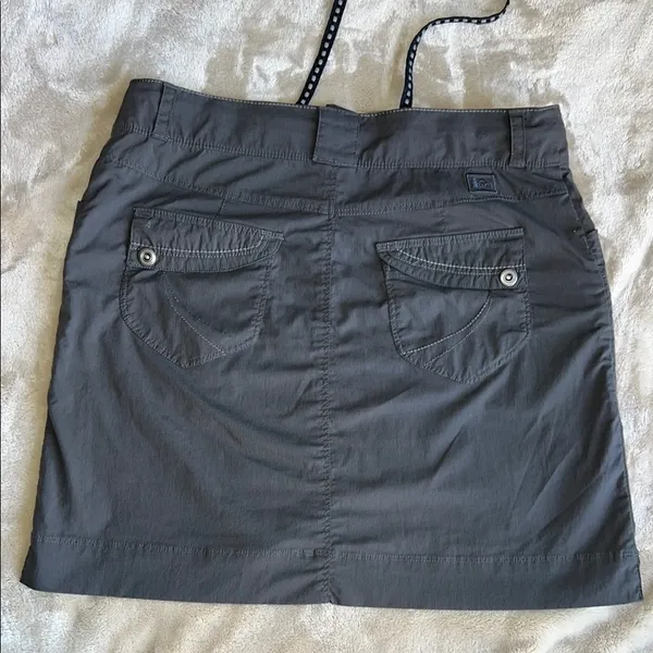REI Mini‎ Skirt Womens Size 2 Lightweight Embroidered Gray Pockets - Image 5