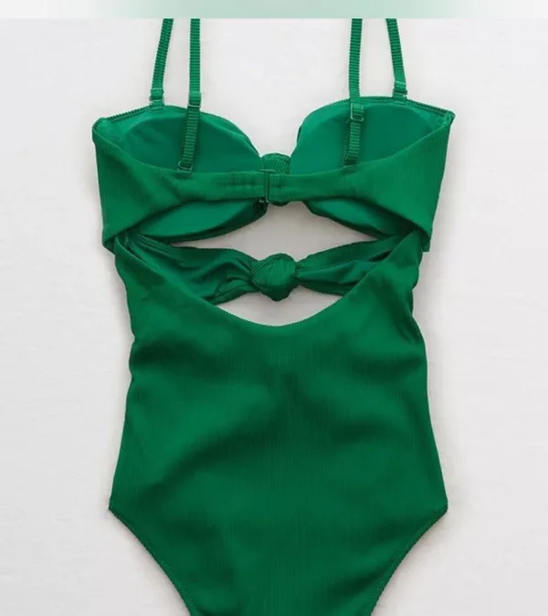 Green Triple Knot One Piece Swimsuit - Image 2