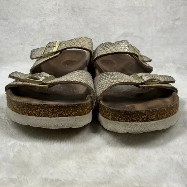 Birkenstock Arizona Shiny Snake Cream Iridescent Sandals Womens 39N EU 8-8.5 US - Image 2