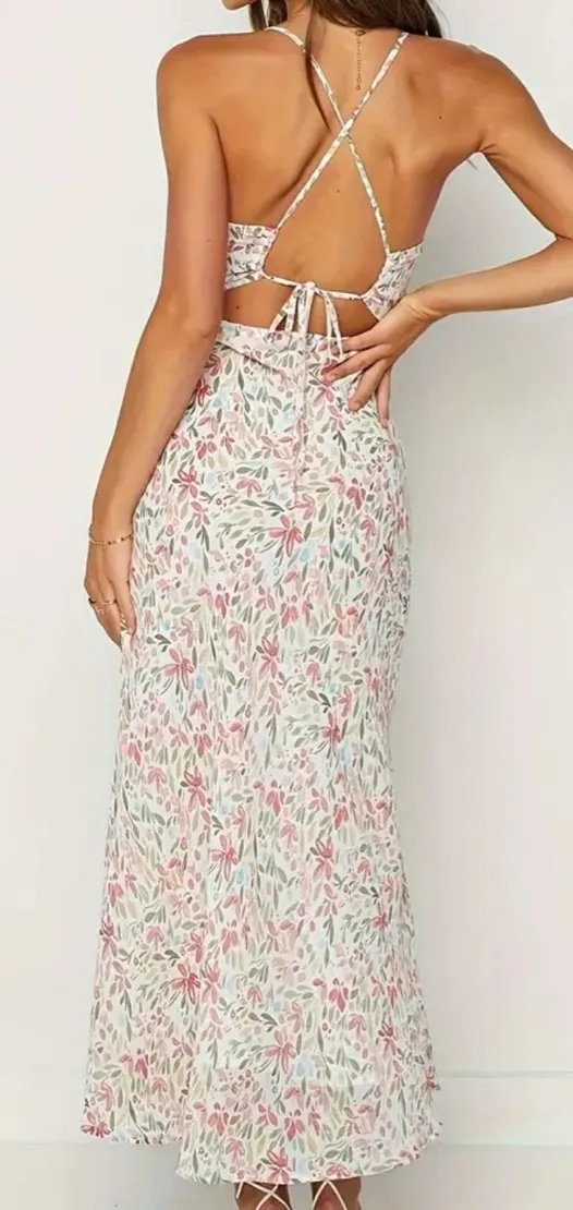 Zaful Women’s Floral Print Twist Front Cami Dress - Image 2