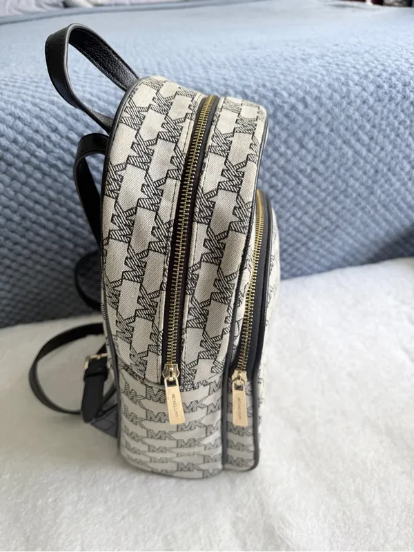Michael Kors White and Black Backpack - Image 8