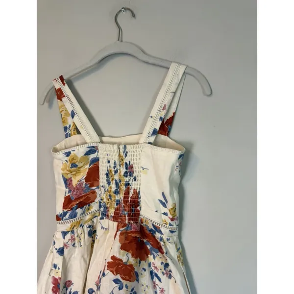 Reformation Everett 100% Linen Floral Midi Dress $298 Sz 0 NEW - Image 11