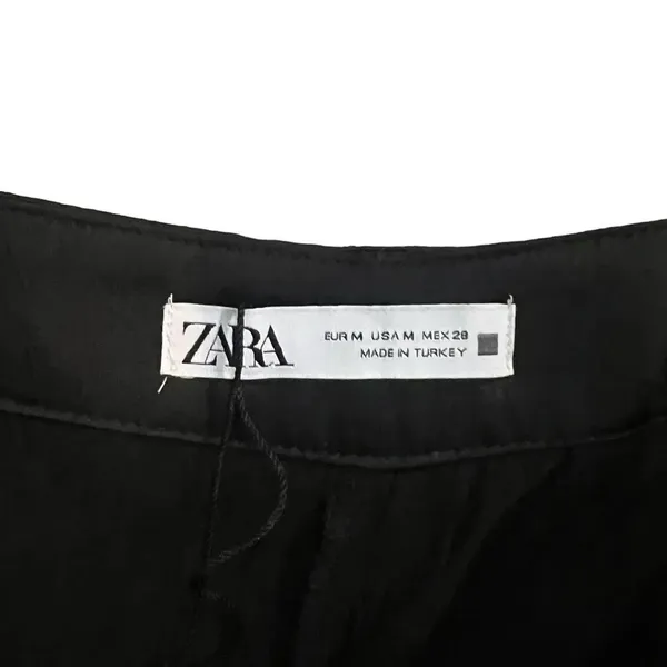 NWT Zara Size Medium‎ Black Silky Trousers - Image 2