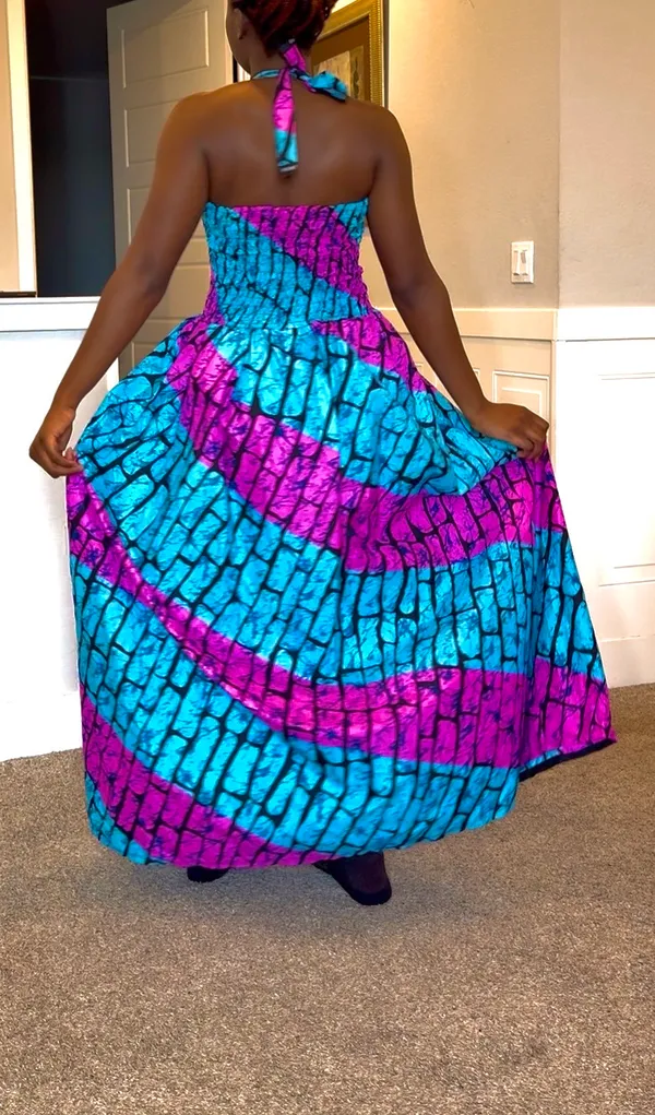 ANKARA Long Maxi Dress for summer - Image 4