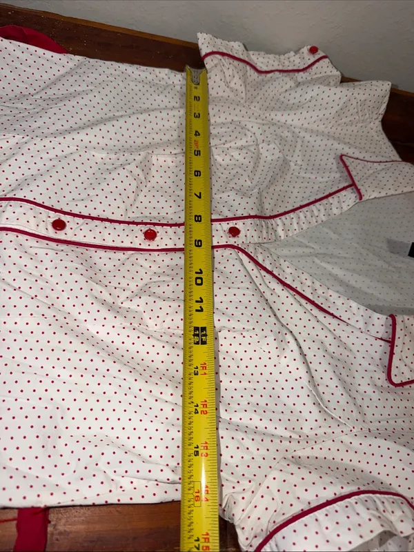Vintage Polka Dot Shirt 50s 60s 70s 80s Diner Top with belt rockabilly dress up - Image 4