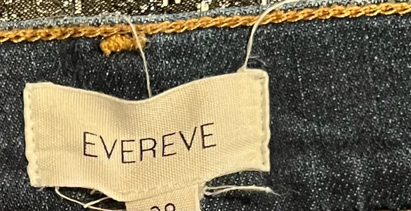 Womens 28" Evereve Front Seam High Waisted Wide Leg Jeans-Dark Wash - Image 12