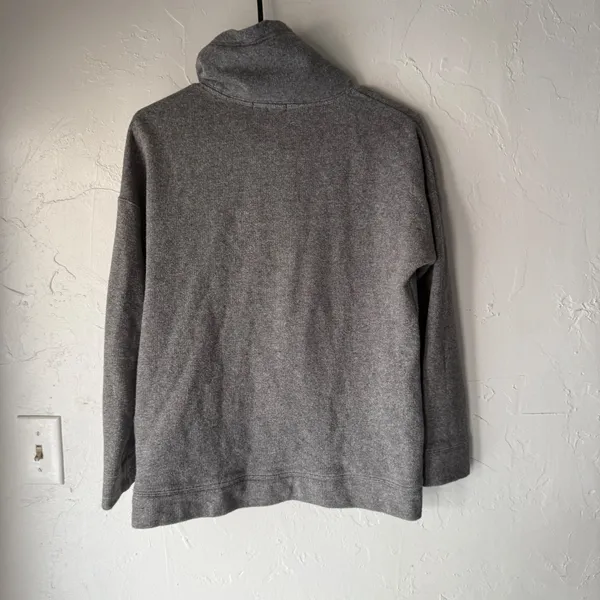 J Crew Gray Cowl‎ Neck Sweatshirt Pullover Women Size S Cotton Wool Miniamlist - Image 2